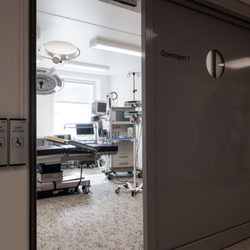 Operasjonsstue hos Klinikk Trondheim, plastisk kirurgi